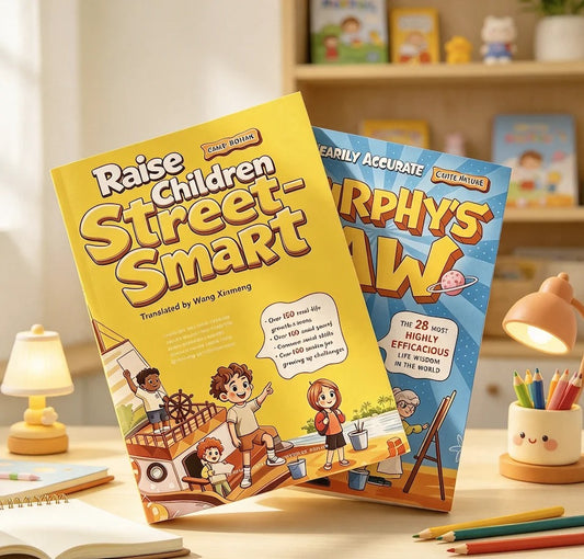 Books Set Raise Children Street-Smart + Murphy's Law Cartoon Kids Life Education Parenting Reading Books