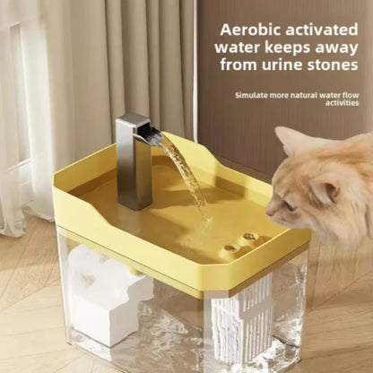 1.5L Automatic Circulating Pet Water Fountain Ultra-Quiet USB-Powered No-Wet Mouth Dispenser for Indoor Cats Dogs Pet Supplies