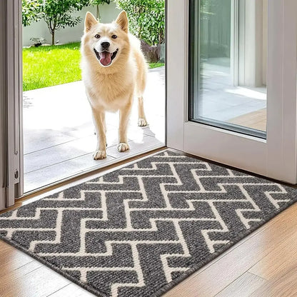 Indoor Door Mat, 20"x31.5", Dirt Resistant and Absorbent, Sturdy Non-Slip Rubber Backing, Easy To Clean, Washable Low-Profile Doormat for Entryway Cool Rugs Living Room Washable Carpet Sohochic