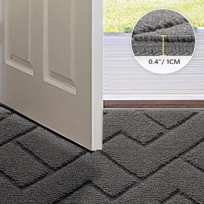 Indoor Door Mat, 20"x31.5", Dirt Resistant and Absorbent, Sturdy Non-Slip Rubber Backing, Easy To Clean, Washable Low-Profile Doormat for Entryway Cool Rugs Living Room Washable Carpet Sohochic