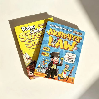 Books Set Raise Children Street-Smart + Murphy's Law Cartoon Kids Life Education Parenting Reading Books