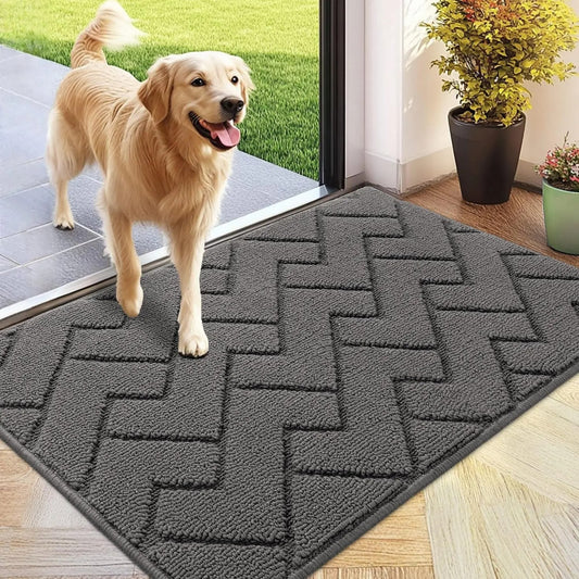Indoor Door Mat, 20"x31.5", Dirt Resistant and Absorbent, Sturdy Non-Slip Rubber Backing, Easy To Clean, Washable Low-Profile Doormat for Entryway Cool Rugs Living Room Washable Carpet Sohochic